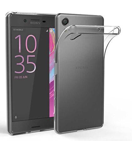 Sony Xperia XA1 Plus Uyumlu Kılıf Esnek Ultra Koruyucu Şeffaf Silikon Flexible transparent Case Silicone Case