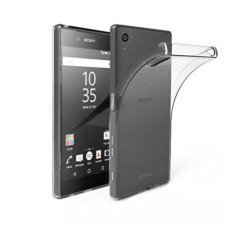 Sony Xperia Z5 Premium Uyumlu Kılıf Esnek Ultra Koruyucu Şeffaf Silikon Flexible transparent Case Silicone Case