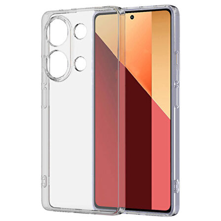 Xiaomi Redmi Note 13 Pro 4G Uyumlu Kılıf Esnek Ultra Koruyucu Şeffaf Silikon Flexible transparent Case Silicone Case