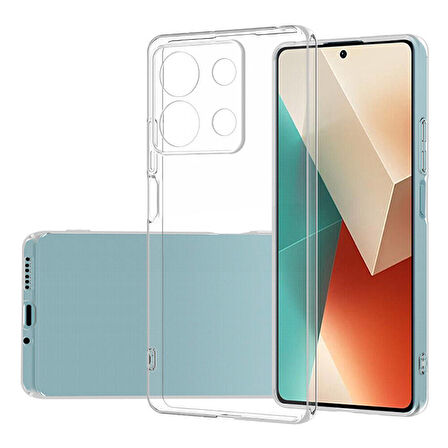 Xiaomi Redmi Note 13 Pro 5G Uyumlu Kılıf Esnek Ultra Koruyucu Şeffaf Silikon Flexible transparent Case Silicone Case