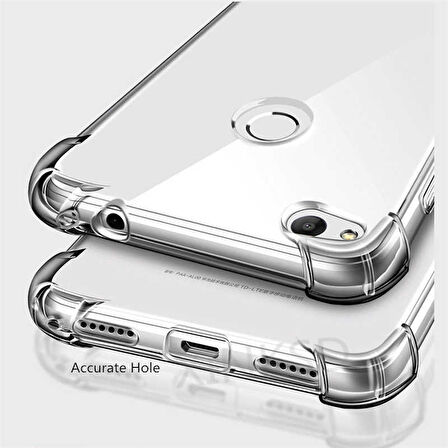 Huawei P9 Lite 2017 Uyumlu Kılıf Şeffaf Köşelerde Darbelere Karşı Ultra Kalınlaştırılmış Darbe Korumalı Strong Cover