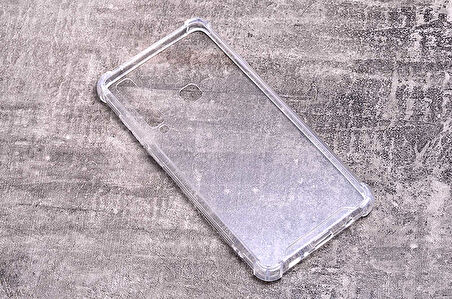 Samsung Galaxy A9 2018 Uyumlu Kılıf Şeffaf Köşelerde Darbelere Karşı Ultra Kalınlaştırılmış Darbe Korumalı Strong Cover