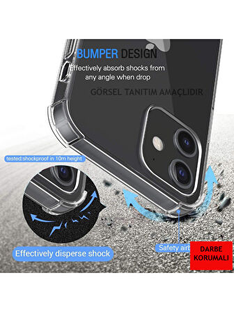 Samsung Galaxy A34 Uyumlu Kılıf Şeffaf Köşelerde Darbelere Karşı Ultra Kalınlaştırılmış Darbe Korumalı Strong Cover