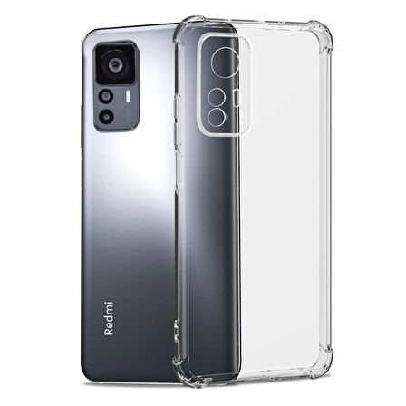 Xiaomi Mi 12T Pro Uyumlu Kılıf Kılıf Şeffaf Köşelerde Darbelere Karşı Ultra Kalınlaştırılmış Darbe Korumalı Strong Cover