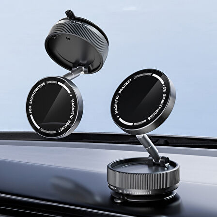 Araba Araç İçi & Ev İçi Vakumlu ve Manyetik Telefon Tutucu Cam, Metal, Ahşap Tüm Yüzeylere Uyumlu