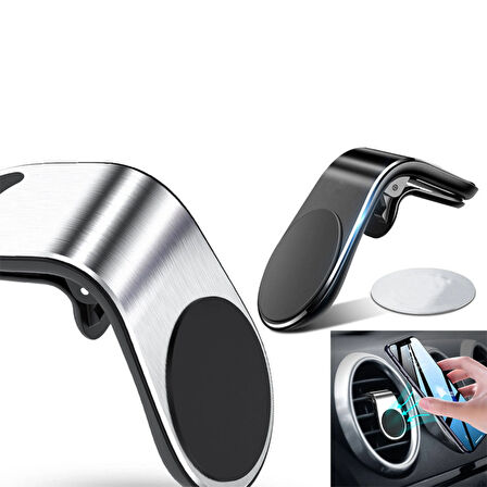 Oto Araba Araç İçi Araç İçi Telefon Tutucu 360° Dönen, Güçlü Mıknatıslı & Havalandırma Izgara Uyumlu