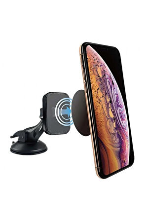 Cam & Torpido Uyumlu Vantuzlu Güçlü Sarsılmaz 360° Dönen, Manyetik Oto Araba Araç içi Telefon Tutucu