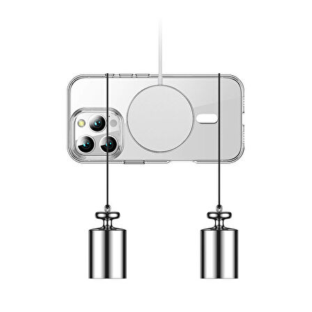 Apple iPhone 16 Pro Uyumlu Kılıf MagSafe Şarj Uyumlu Şık ve İnce, Darbeye Dayanıklı Şeffaf Kapak
