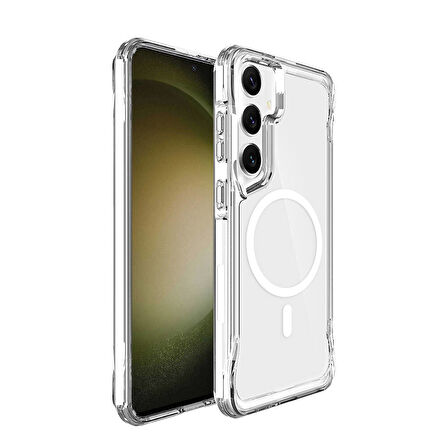 Samsung Galaxy S24 Plus Uyumlu Kılıf Magsafe Şarj Destekli Darbelere Dayanıklı Airbag Tasarım Kapak