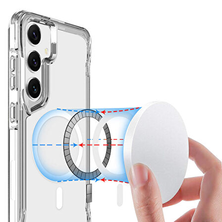 Samsung Galaxy S24 Plus Uyumlu Kılıf Magsafe Şarj Destekli Darbelere Dayanıklı Airbag Tasarım Kapak