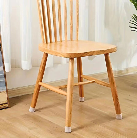 24 Adet Silikon Sandalye Ayak Ucu Koruyucu Mobilya Bacak Koruma Kapağı Zemin Çizilmesini Önler Sessiz Kayma Kolay