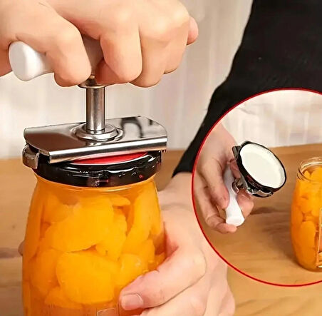 Paslanmaz Çelik Kavanoz ve Şişe Açacağı | Ayarlanabilir, Kaymaz, Ergonomik Tutma Saplı