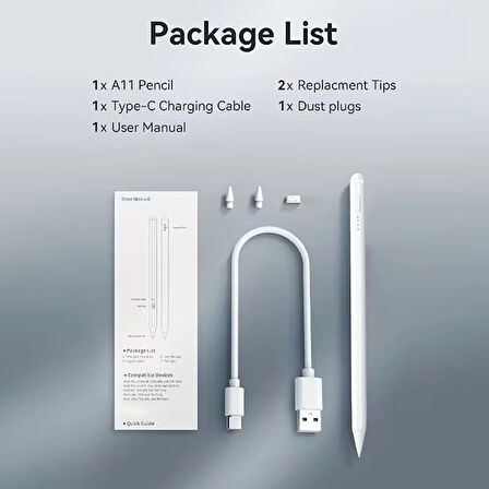 Evrensel Tablet ve Dokunmatik Telefon Uyumlu Hassas Çizim Kalemi – Stylus Pen | iPhone, iPad, Android Uyumlu