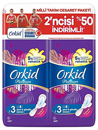 Orkid Platinum Hijyenik Ped Gece Ve Gündüz 32 Ped Cesaret Paketi