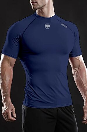 Ghassy Co. Erkek Premium Nefes Alabilen Hızlı Kuruma Koşu Fitness Reflektör Armalı Spor T-shirt