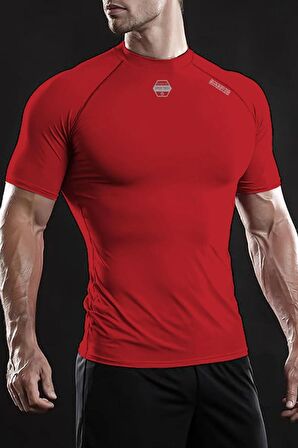 Ghassy Co. Erkek Premium Nefes Alabilen Hızlı Kuruma Koşu Fitness Reflektör Armalı Spor T-shirt