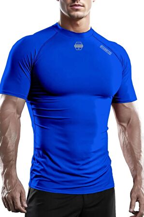 Ghassy Co. Erkek Premium Nefes Alabilen Hızlı Kuruma Koşu Fitness Reflektör Armalı Spor T-shirt