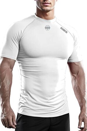 Ghassy Co. Erkek Premium Nefes Alabilen Hızlı Kuruma Koşu Fitness Reflektör Armalı Spor T-shirt