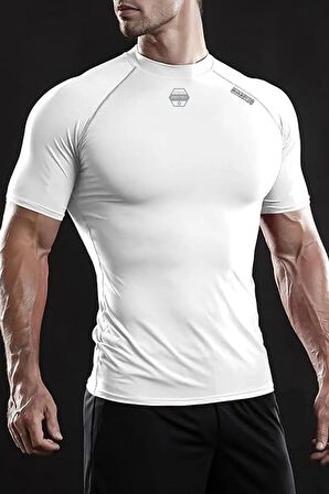 Ghassy Co. Erkek Premium Nefes Alabilen Hızlı Kuruma Koşu Fitness Reflektör Armalı Spor T-shirt