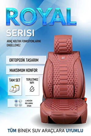 Chery Tiggo 7 Pro Comfort Uyumlu Lüx Deri Oto Koltuk Kılıfı Ön Arka Takım Set RYL Serisi TARÇIN