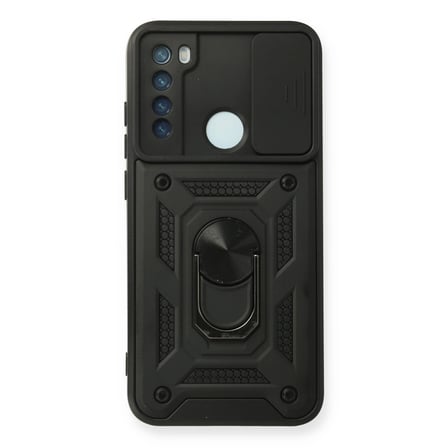 Xiaomi Redmi Note 8 Kılıf Pars Lens Yüzüklü Silikon - Siyah