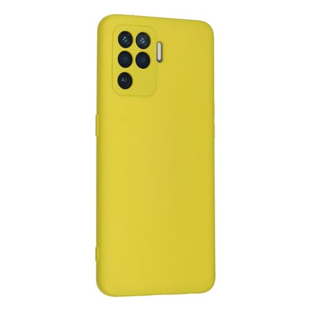 Oppo Reno 5 Lite Kılıf Nano İçi Kadife Silikon - Sarı