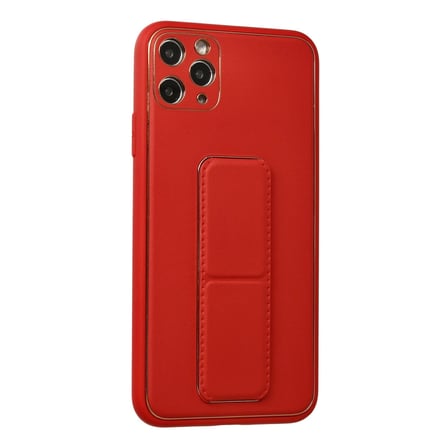 Apple İphone 11 Pro Max Kılıf Coco Deri Standlı Kapak - Kırmızı