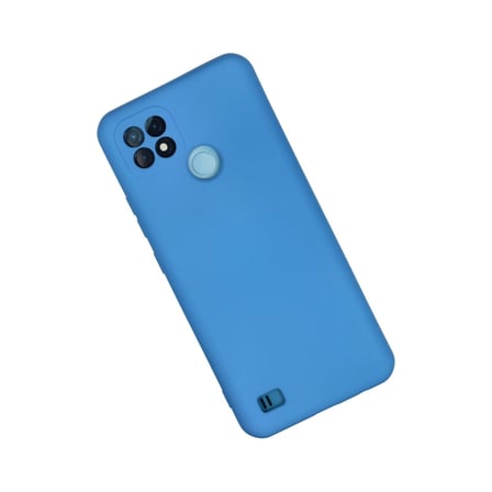 Realme C21 Kılıf Nano İçi Kadife Silikon - Mavi