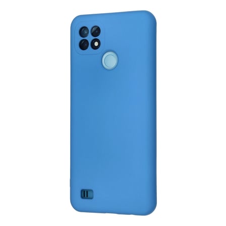 Realme C21 Kılıf Nano İçi Kadife Silikon - Mavi