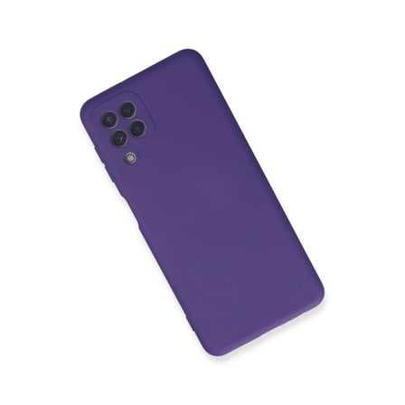 Samsung Galaxy A22 Kılıf Nano İçi Kadife Silikon - Mor