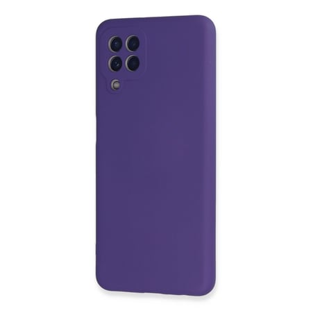 Samsung Galaxy A22 Kılıf Nano İçi Kadife Silikon - Mor