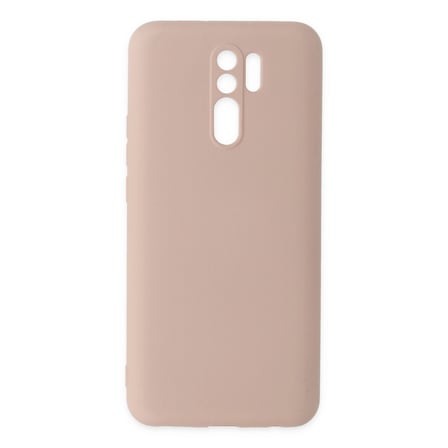 Xiaomi Redmi 9 Kılıf Nano İçi Kadife Silikon - Pudra