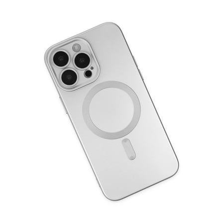 Apple İphone 14 Pro Kılıf Moshi Lens Magneticsafe Silikon - Gümüş
