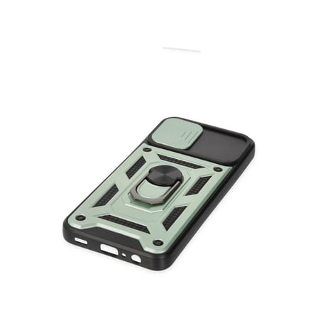Samsung Galaxy A03 Kılıf Pars Lens Yüzüklü Silikon - Yeşil