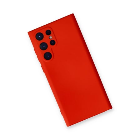 Samsung Galaxy S23 Ultra Kılıf Nano İçi Kadife Silikon - Kırmızı