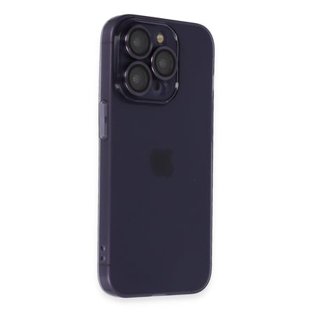 Apple İphone 14 Pro Max Kılıf Luko Lens Silikon - Derin Mor