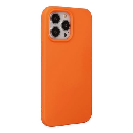 Apple İphone 15 Pro Kılıf Nano İçi Kadife Silikon - Turuncu