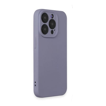 Apple İphone 15 Pro Max Kılıf Nano İçi Kadife Silikon - Lila