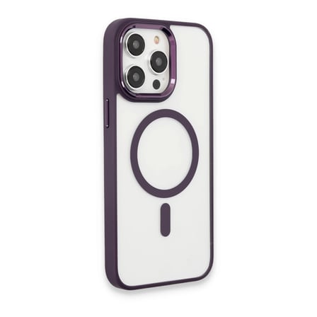 Apple İphone 15 Pro Max Kılıf Room Magneticsafe Silikon - Derin Mor
