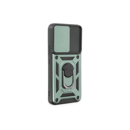 Samsung Galaxy S23 Kılıf Pars Lens Yüzüklü Silikon - Yeşil