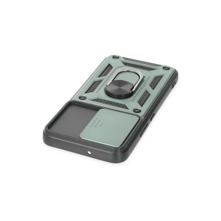 Samsung Galaxy S23 Kılıf Pars Lens Yüzüklü Silikon - Yeşil