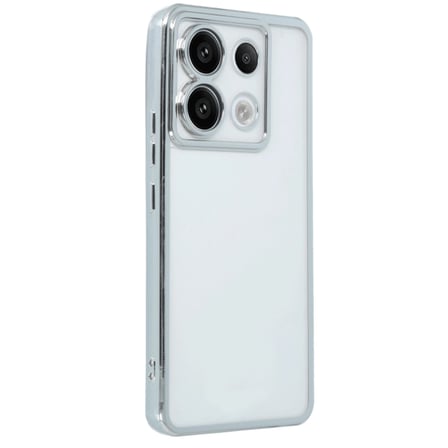 Xiaomi Poco X6 Kılıf Razer Lensli Silikon - Gümüş
