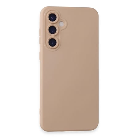 Samsung Galaxy S24 Kılıf Nano İçi Kadife Silikon - Pudra