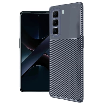 İ̇Nfinix Hot 50 4G Kılıf Auto Focus Karbon Kapak - Lacivert
