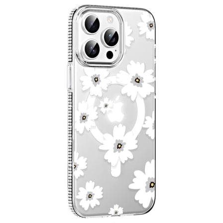 Joko Apple İphone 15 Pro Max Floral Magsafe Kapak - Beyaz