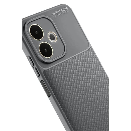 Oppo A5 Pro 4G Kılıf Auto Focus Karbon Kapak - Gri