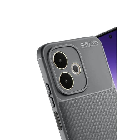 Oppo A5 Pro 4G Kılıf Auto Focus Karbon Kapak - Gri