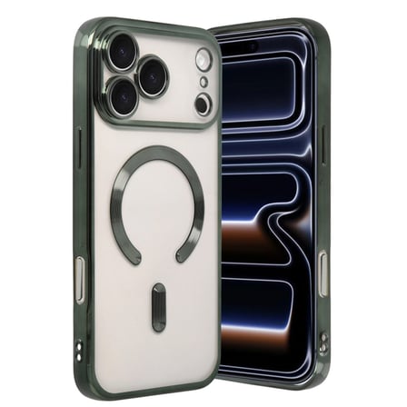Apple İ̇Phone 17 Pro Max Kross Magneticsafe Kapak - Koyu Yeşil