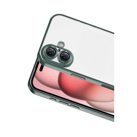 Apple İphone 17 Razer Lensli Silikon - Yeşil