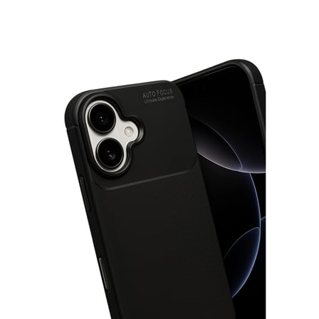 Apple İ̇Phone 17 Auto Focus Karbon Kapak - Siyah